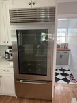 Sub-zero Built-in Bottom Freezer Refrigerator Stainless Steel Glass Door Used. Price: $7000.00.