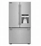 Signature Kitchen Suite SKSFD3613S 36IN Counter-depth French Door Refrigerator Open. Price: $3499.00.