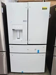Cafe CVE28DP4NW2 36" Matte White 4-DOOR French Refrigerator Nob #160540 Open. Price: $2999.00.