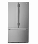 Kitchenaid 36" Counter-depth Freestanding French Door Refrigerator KRFC136TPS Open. Price: $2599.99.