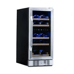 Newair 15" Built-in Bottle Dual Zone Compressor Wine Fridge AWR-290DB. Price: $729.99.