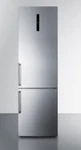 Summit 24" Wide, Bottom Freezer Refrigerator W/ Icemaker, FFBF181ES2IM New. Price: $2925.00.