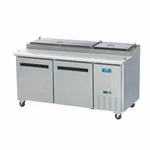 Arctic Air APP71R 71" 2-SECTION Refrigerated Pizza Prep Table W/ Doors, (9)... New. Price: $3849.00.