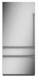 Monogram ZIC363NBVLH 36" Panel Ready Built-in Bottom Freezer Smart Refrigerator Open. Price: $6499.00.