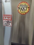 Lg 26 Cu. Ft. Smart Instaview Counter Depth French Door Refrigerator Printproof Open. Price: $1350.00.