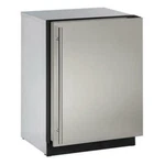 U-line U-2224RS-00B 24" Built-in Beverage Center, Stainless Steel Open. Price: $1895.95.