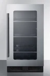 Summit 18" Wide Builtin Beverage Center Stainless Steel, Glass Door, CL181WBVCSS New. Price: $2600.00.