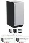 Marvel MLCL215SS01B Inch Built-in Undercounter Clear Ice Maker With 39 Lbs. New. Price: $3000.00.