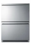 Summit ADFD2D24 Undercounter Double Drawer Mini Frost-free Freezer Open. Price: $1999.99.
