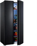 Stylish 15.6 Cu.ft. Black Stainless Steel Side-by-side Refrigerator & Freezer New. Price: $1833.99.