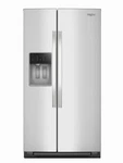 Whirlpool 36" Freestanding Side-by-side Refrigerator 28 Cu. Ft. WRSF6536RZ Open. Price: $1599.99.