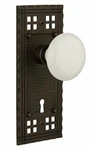 Nostalgic Warehouse Craftsman Plate With Keyhole White Porcelain Knob, Mortise - New. Price: $205.84.