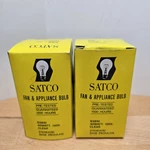 (2) Satco S3810 130V Medium Base 40-WATT A15 Light Bulb Clear Fan & Appliance New. Price: $14.95.