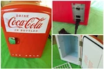 Mini Mancave Coca-cola Refrigerator Koolatron Hot Cold 11" High 7" Wide 10" Deep Used. Price: $48.95.