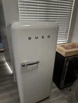 Rare Right Handed Smeg Fab 28 Retro 50 Style Refrigerator Open. Price: $5193.68.
