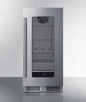 Summit 15" Stainless Steel Built-in Beverage Center SDHG1533 Open. Price: $1200.00.
