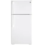 Energy Star 15.6 Cu. Ft. Top-freezer Refrigerator Model GTE16DTNRWW Open. Price: $674.25.