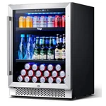 Yeego 24" Beverage Refrigerator 34 F-54 Hold 180 Cans Beer Soda With Lock Home Used. Price: $305.00.