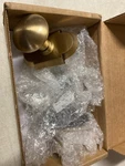 Nostalgic 712827 Brass Door Knob Set, Cottage Rose, 2-3/8" Backset Antique Used. Price: $158.99.