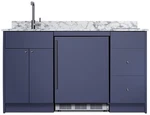 Summit CALDERA35ISINKL 63"W Kitchenette - Blue / Glass New. Price: $4541.67.