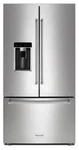 Kitchenaid 23.8 Cu. Ft. Counter Depth French Door Refrigerator - KRFC704FPS Open. Price: $2999.00.