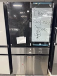 Samsung RF90F23AECR 36" Stainless/glass Cd French Door Refrigerator Open. Price: $2199.00.