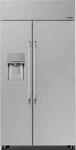 Dacor DYF42SBIWR 42" Counter Depth Built-in Side By Refrigerator Open. Price: $5799.99.
