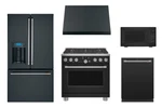 Cafe Matte Black Kitchen Package With 36" Professional Gas Range New. Price: $15384.00.