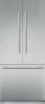 Thermador Freedom 36" Built-in French Door Smart Refrigerator T36BT915NS Open. Price: $6750.00.