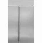 Monogram ZISS480NN 48" Smart Counter Depth Built-in Side By Refrigerator Open. Price: $9750.00.