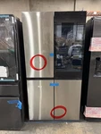 Samsung Bespoke RF29DB9900QD 36 Inch Smart 4-DOOR Flex French Refrigerator Open. Price: $3099.00.
