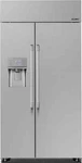Dacor DYF42SBIWR 42" Counter Depth Built-in Side By Refrigerator Open. Price: $5799.99.