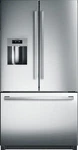 Bosch 800 Series B26FT50SNS 36" Stainless Steel French Door Refrigerator Open. Price: $2199.00.