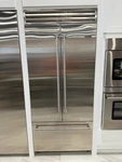 BBBF361-24-A066-BLUESTAR 36" Built-in French Door Refrigerator Stainless Display Open. Price: $8499.00.