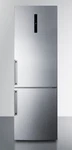 Summit 24" Wide, Bottom Freezer Refrigerator W/ Icemaker, FFBF249SS2IM New. Price: $2735.00.