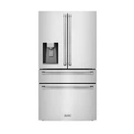 Zline 36" Counter Depth French Door Stainless Refrigerator RFM-W-36-0B1 Open. Price: $3290.01.