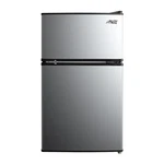 Arctic King 3.2 Cu Ft Two Door Mini Fridge With Freezer, Stainless Steel, E-star New. Price: $124.50.