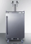 Summit 24" Wide Built Commercial Beer Kegerator, Stainless Steel, Dual Tap New. Price: $2910.00.