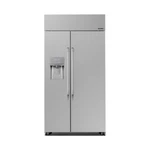 Dacor DYF42SBIWR Side-by-side Built-in Refrigerator Stainless Steel Open. Price: $5499.99.