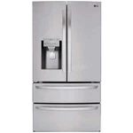 Lg LMXS28626S Cu.ft. 4-DOOR French Refrigerator Stainless Steel Open. Price: $1504.30.