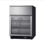 Summit SCR615TD 24" Glass Door Commercial Refrigerator With Drawer Stainless New. Price: $1949.95.