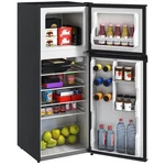 Homcom Small Fridge With Freezer, 4 Cu Ft Refrigerator Shelves, Black New. Price: $315.99.