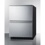 Summit ADRD241 Inch Built 2-DRAWER Undercounter Refrigerator Drawers Open. Price: $2095.00.
