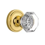 Nostalgic Warehouse Glass Passage Door Knobs Polished Brass Classic Rosette 2 New. Price: $70.00.