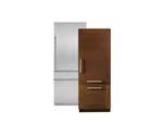 Monogram 30" Built-in Panel Ready Bottom Freezer Refrigerator ZIC30GNNII Open. Price: $6500.00.