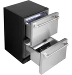 Cafe 5.7 Cu. Ft. Built In Dual Drawer Refrigerator CDE06RP2NS1 Open. Price: $2750.00.
