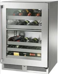 Perlick Signature Series 24" Dual Zone Wine Reserve - HP24DS43R Open. Price: $4050.00.
