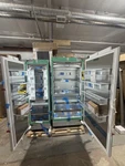 Thermador Freedom 60" Refrigerator + Freezer Columns T36IR900SP / T24IF900SP Open. Price: $10899.00.
