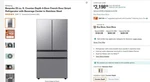 New Samsung Bespoke 23.CU.FT. Counter Depth 4-DOOR Local Pickup Open. Price: $1499.99.