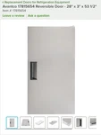 Avantco Replacement Door For Single Reach-in Fridge Model A23RHC New. Price: $99.00.